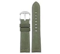 kongsou For Tissot Speed Cow Leather Watch Band Mens Belt(Green1,21mm)