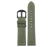 kongsou For Tissot Speed Cow Leather Watch Band Mens Belt(Greenb1,19mm)