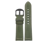 kongsou For Tissot Speed Cow Leather Watch Band Mens Belt(Greenb2,23mm)
