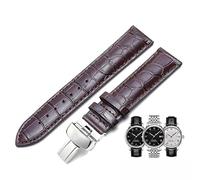 kongsou Genuine Leather watchband For Tissot 1853 Le Locle T41 T006 PRC200 Watch Strap Wrist Bracelet(Brown silver clasp,22mm)