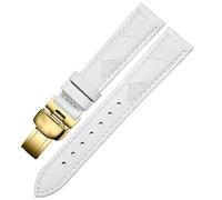 kongsou Leather Printed Watch Strap For Tissot 1853 Couturier Specifically Models T050207A T050217A(Whiteg)