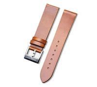 kongsou Leather Watch band For Hamilton H387557311 Crazy Horse Ultra - Thin Men's Watch strap(Brown,20mm)
