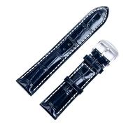 kongsou Leather Watch Strap For Breitling Avenger Blackbird Aviation Chronograph.(B blue2,24mm)
