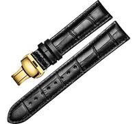 kongsou Leather Watch Strap For Tissot Le Locle Ballade Gentleman Carson(Blackg2,23mm)