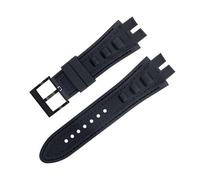 kongsou Matte Suede Leather Watch Strap For Roger Dubuis EXCALIBUR King watchband with Soft Rubber Base(Nylon blackb a)