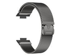kongsou Milanese Magnetic Watch Strap For Huawei Fit 3 2 1 Metal Loop Bracelet Wristband(Titanium gray,Fit 2)