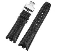 kongsou Nylon Cowhide Skn Strap Belt For Maurice Lacroix Venture AIKON AI6008 6038 6058 Watchband(A-black-silver)