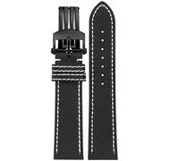 kongsou Nylon Leather Watch Strap For Breitling Avenger Seawolf Blackbird Reconnaissance Aircraft GMT Series(Blackb3,24mm)