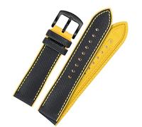 kongsou Nylon Rubber Watch Strap with Pin Buckle For Omega Speedmaster Dark Side Moon Apollo 8 Seamaster Silicone Watchband(Blackyb,21mm)