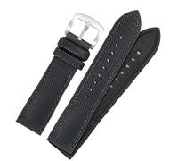kongsou Nylon Rubber Watch Strap with Pin Buckle For Omega Speedmaster Dark Side Moon Apollo 8 Seamaster Silicone Watchband(Blackbs,20mm)
