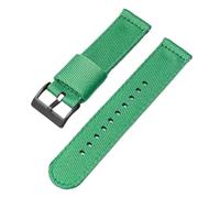 kongsou Nylon Strap For Blancpain X Collaboration Quick Release Replace Watch Band with Stainless Steel Buckle(Green black,20mm)