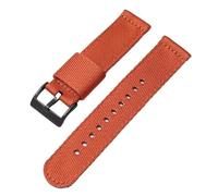 kongsou Nylon Strap For Blancpain X Collaboration Quick Release Replace Watch Band with Stainless Steel Buckle(Orange black,22mm)