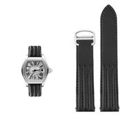 kongsou Quick-Release Interface Watch Strap For Roadster Series W6206018 Watchband With Folding Buckle Bracelet(Black-silver-C,19mm-width)