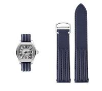 kongsou Quick-Release Interface Watch Strap For Roadster Series W6206018 Watchband With Folding Buckle Bracelet(Blue-silver-C,20mm-width)