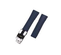 kongsou Rubber Butterfly Clasp Watch Strap For Breitling Superocean Watch A17375211(Blue)