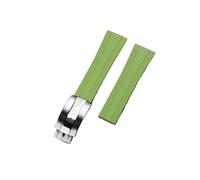 kongsou Rubber Butterfly Clasp Watch Strap For Breitling Superocean Watch A17375211(Green)