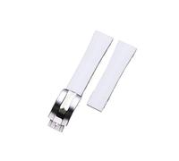 kongsou Rubber Butterfly Clasp Watch Strap For Breitling Superocean Watch A17375211(White)