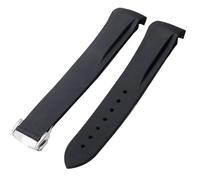 kongsou Rubber Watch Strap For Omega Seamaster 300 Planet Ocean Silicone Watch Bracelet(Blacks,22mm)