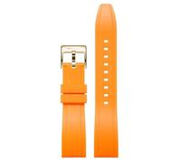 kongsou Silicone Watch Strap for Tissot 1853 Le Locle Seastar Couturier Carson Quickster Quickforce Rubber mens Watchband(Orangeg,20mm)