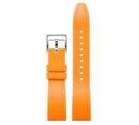 kongsou Silicone Watch Strap for Tissot 1853 Le Locle Seastar Couturier Carson Quickster Quickforce Rubber mens Watchband(Oranges,20mm)