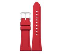 kongsou Silicone Watch Straps For Diesel Models DZ4318 DZ4323 DZ7395 Rubber watchband large faces(Reds a,24mm)