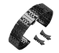 kongsou Stainless Steel Silver Watch Strap For Tissot T006 Curved End Watchband for MIDO(Black,12mm)