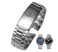 kongsou Steel Watch Strap For Omega Seamaster 300 Speedmaster 600 Ocean's Heart Watchband(Seamaster Three,18mm)