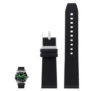 kongsou The Rubber Silicone Watch Strap For Breitling Avenger And Super Ocean Heritage II(Blacks1,22mm)