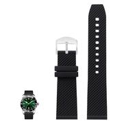 kongsou The Rubber Silicone Watch Strap For Breitling Avenger And Super Ocean Heritage II(Blacks2,22mm)