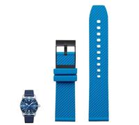 kongsou The Rubber Silicone Watch Strap For Breitling Avenger And Super Ocean Heritage II(Blueb1,22mm)