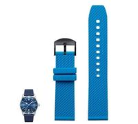 kongsou The Rubber Silicone Watch Strap For Breitling Avenger And Super Ocean Heritage II(Blueb2,24mm)