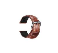 kongsou Vintage cowhide watch strap for Omega leather watch band with butterfly clasp for Tudor(Light brownb2,19mm)