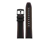 kongsou Watch band For MIDO Ocean Star Observatory M038431a Men's Rubber Watch Strap Accessory(Blackob)