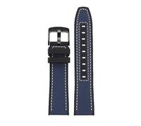 kongsou Watch band For MIDO Ocean Star Observatory M038431a Men's Rubber Watch Strap Accessory(Bluewb)