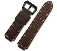 kongsou WatchBand for Timex Tide Compass T2n720 T2n721 T2n739 Nylon Men's Leather Watch Strap(Brown-Black-K11)