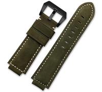 kongsou WatchBand for Timex Tide Compass T2n720 T2n721 T2n739 Nylon Men's Leather Watch Strap(Green-Black-K11)