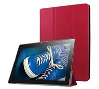 KONGXIpan case Custer Texture Horizontal Flip Solid Color Leather Case with Three-folding Holder for Lenovo TAB 2 A10-30 X30F, 10.1 inch (Color : Red)