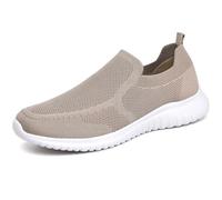 konhill Men's Trainers Comfortable Slip on Walking Shoes Casual Lightweight Athletic Sneakers 10UK Khaki