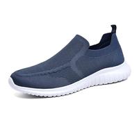 konhill Men's Trainers Comfortable Slip on Walking Shoes Casual Lightweight Athletic Sneakers 8.5UK Navy