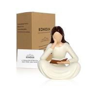 KONIDUN Abstract Reading Thinker Statue - Modern Book Lover Gift for Women, Gift for Readers, Teachers, Graduates, Librarians, Resin Aesthetic Sculpture for Bookshelf Shelves Home Office Desk Decor