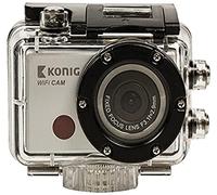 Konig CSACW100 HD Wi-Fi Action Camera with Waterproof Case, Suction Cup and Helmet Mount