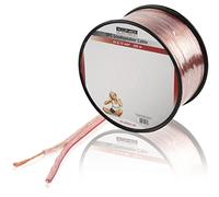 Konig KN-LSP02R-100 100m On Reel OFC Cable for Loudspeaker - Transparent