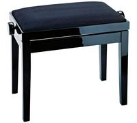K&M 13901 Piano Bench Black Velvet Gloss Black