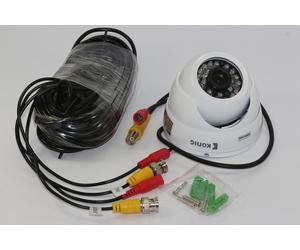 Konig Outdoor Night Vision CCTV Security Dome Camera Kit, IP66, 700 TV Lines