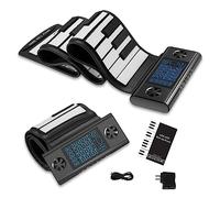KONIX 61 Keys Roll Up Piano, Upgraded Hand Roll Portable Piano for Beginner Kid with Bluetooth/MIDI,Environmental Silicone Roll Out Piano Keyboard, Best Christmas Birthday Gift