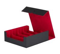 Konix Aufbewahrungsbox mit 4 Reihen für Deckboxen Format 63 x 88 mm - Sammelkartenspiele - Kompatibel mit Magic The Gathering, Pokémon - Schwarz