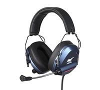 Konix Drakkar Skyfighter One Wired Headset for PC Gaming - 50mm Speakers - Flexible Microphone - USB Cable - 2.4m - Black and Blue