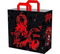 Konix Dungeons & Dragons Shopping Bag 40 x 45 x 20 cm - Recycled Material - Monsters Motif - Black and Red