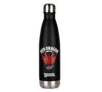 Konix Dungeons & Dragons Vacuum Flask - Stainless Steel - 500 ml - Red Dragon Motif - Black