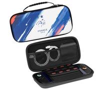 Konix FFF Schutzhülle und Transporttasche Carry Bag Nintendo Switch 2 - Zubehörnetz - 8 Spielefächer - Blau, Weiß und Rot